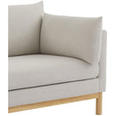 Meridian Langham Beige Linen Textured Fabric Chair IMAGE 8