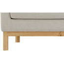 Meridian Langham Beige Linen Textured Fabric Chair IMAGE 9