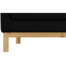 Meridian Langham Black Linen Textured Fabric Chair IMAGE 9