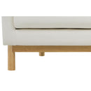 Meridian Langham Cream Linen Textured Fabric Chair IMAGE 10