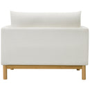 Meridian Langham Cream Linen Textured Fabric Chair IMAGE 3