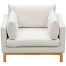 Meridian Langham Cream Linen Textured Fabric Chair IMAGE 6