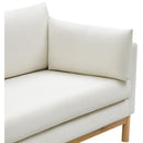 Meridian Langham Cream Linen Textured Fabric Chair IMAGE 8
