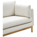 Meridian Langham Cream Linen Textured Fabric Chair IMAGE 9
