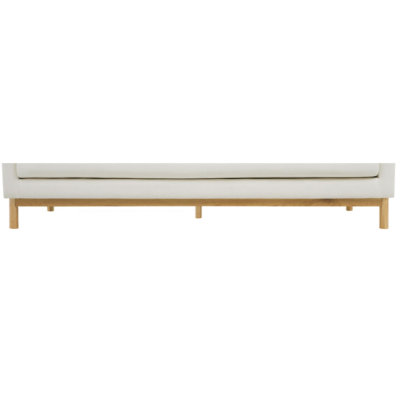 Meridian Langham Cream Linen Textured Fabric Loveseat IMAGE 10
