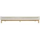 Meridian Langham Cream Linen Textured Fabric Sofa IMAGE 10