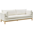 Meridian Langham Cream Linen Textured Fabric Sofa IMAGE 16