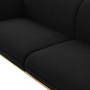 Meridian Nolita Black Boucle Fabric Chair IMAGE 11