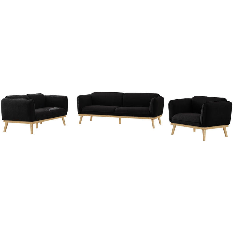 Meridian Nolita Black Boucle Fabric Chair IMAGE 14