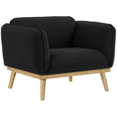 Meridian Nolita Black Boucle Fabric Chair IMAGE 17