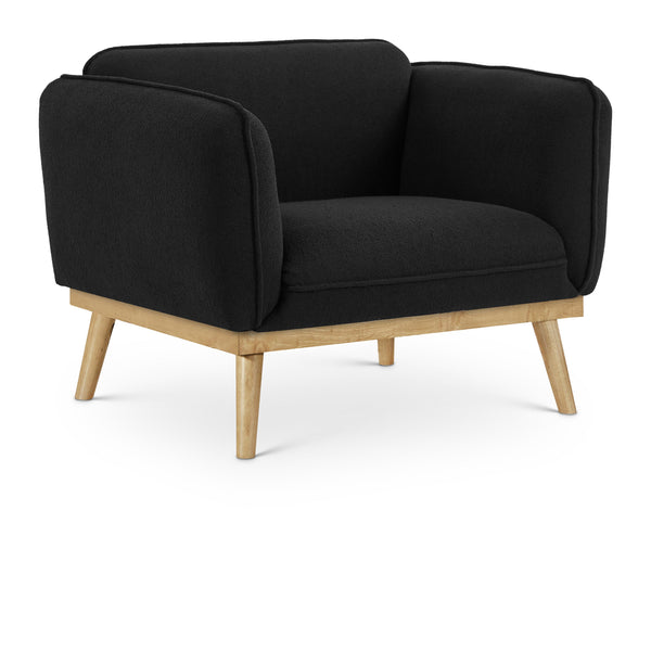 Meridian Nolita Black Boucle Fabric Chair IMAGE 1