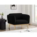 Meridian Nolita Black Boucle Fabric Chair IMAGE 2