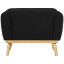 Meridian Nolita Black Boucle Fabric Chair IMAGE 3