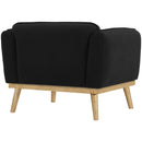 Meridian Nolita Black Boucle Fabric Chair IMAGE 4