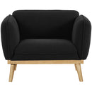 Meridian Nolita Black Boucle Fabric Chair IMAGE 5