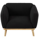 Meridian Nolita Black Boucle Fabric Chair IMAGE 6