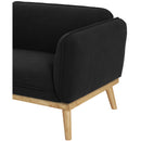 Meridian Nolita Black Boucle Fabric Loveseat IMAGE 10