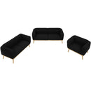 Meridian Nolita Black Boucle Fabric Loveseat IMAGE 13