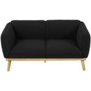 Meridian Nolita Black Boucle Fabric Loveseat IMAGE 6