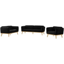 Meridian Nolita Black Boucle Fabric Sofa IMAGE 14