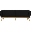 Meridian Nolita Black Boucle Fabric Sofa IMAGE 3