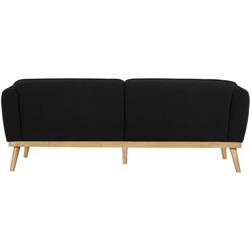 Meridian Nolita Black Boucle Fabric Sofa IMAGE 3
