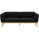 Meridian Nolita Black Boucle Fabric Sofa IMAGE 5