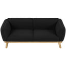 Meridian Nolita Black Boucle Fabric Sofa IMAGE 6