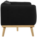 Meridian Nolita Black Boucle Fabric Sofa IMAGE 7