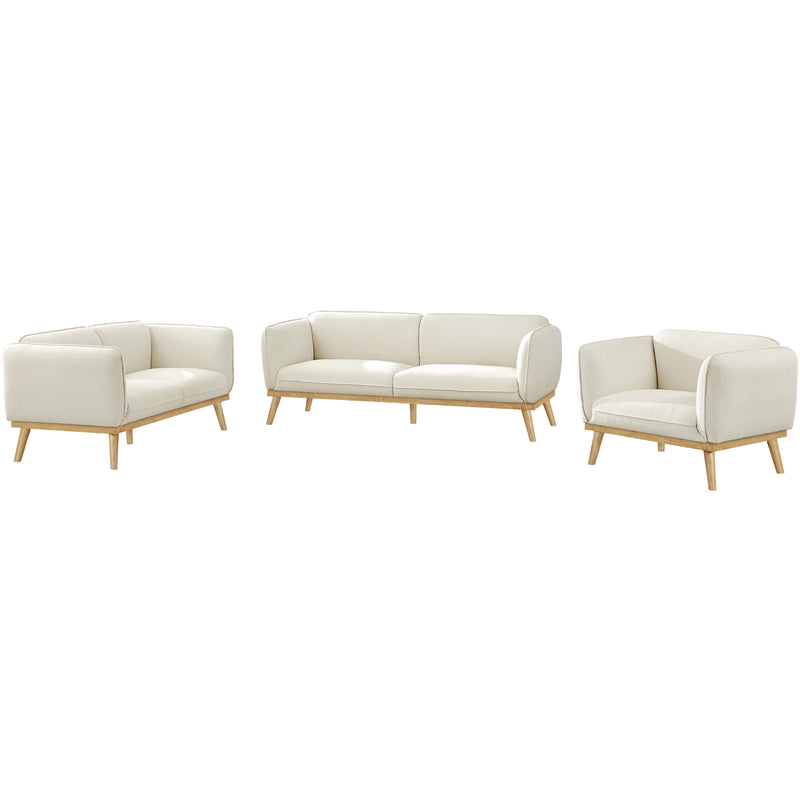Meridian Nolita Cream Boucle Fabric Chair IMAGE 14