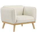 Meridian Nolita Cream Boucle Fabric Chair IMAGE 17