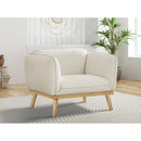 Meridian Nolita Cream Boucle Fabric Chair IMAGE 2