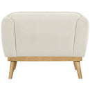 Meridian Nolita Cream Boucle Fabric Chair IMAGE 3