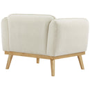 Meridian Nolita Cream Boucle Fabric Chair IMAGE 4