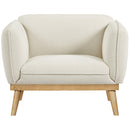 Meridian Nolita Cream Boucle Fabric Chair IMAGE 5
