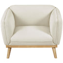 Meridian Nolita Cream Boucle Fabric Chair IMAGE 6
