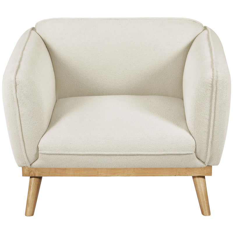Meridian Nolita Cream Boucle Fabric Chair IMAGE 6
