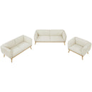 Meridian Nolita Cream Boucle Fabric Loveseat IMAGE 13