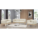 Meridian Nolita Cream Boucle Fabric Loveseat IMAGE 15