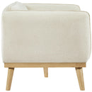 Meridian Nolita Cream Boucle Fabric Loveseat IMAGE 7