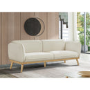Meridian Nolita Cream Boucle Fabric Sofa IMAGE 2