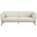 Meridian Nolita Cream Boucle Fabric Sofa IMAGE 4