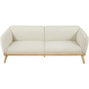 Meridian Nolita Cream Boucle Fabric Sofa IMAGE 5
