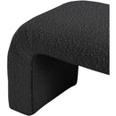 Meridian Niagara Black Boucle Fabric Bench IMAGE 5
