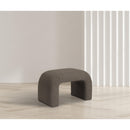 Meridian Niagara Brown Boucle Fabric Bench IMAGE 2