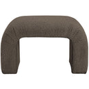 Meridian Niagara Brown Boucle Fabric Bench IMAGE 3