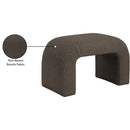 Meridian Niagara Brown Boucle Fabric Bench IMAGE 7