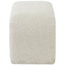 Meridian Niagara Cream Boucle Fabric Bench IMAGE 4