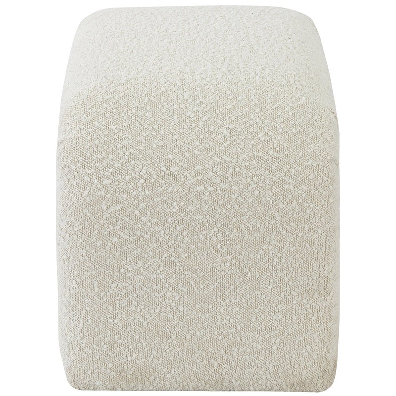 Meridian Niagara Cream Boucle Fabric Bench IMAGE 4