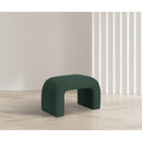 Meridian Niagara Green Boucle Fabric Bench IMAGE 2